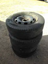 195/65-R15 Summer Tires on Steel Rims 5-100mm bolt pattern