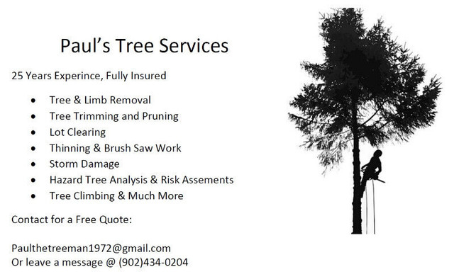 Tree/Brush Removal & Tree Trimming in Lawn, Tree Maintenance & Eavestrough in Cole Harbour