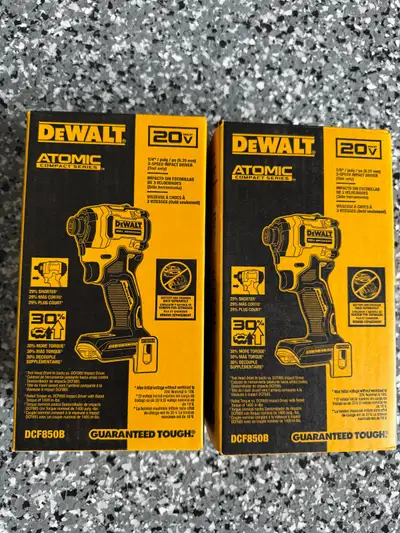 DeWalt 20V MAX Atomic Impact Driver DCF850B - BRAND NEW IN BOX, View more