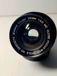 Vivitar 28mm F/ 2 .0 MC Close Focus Wide Angle  Lens- Nikon F