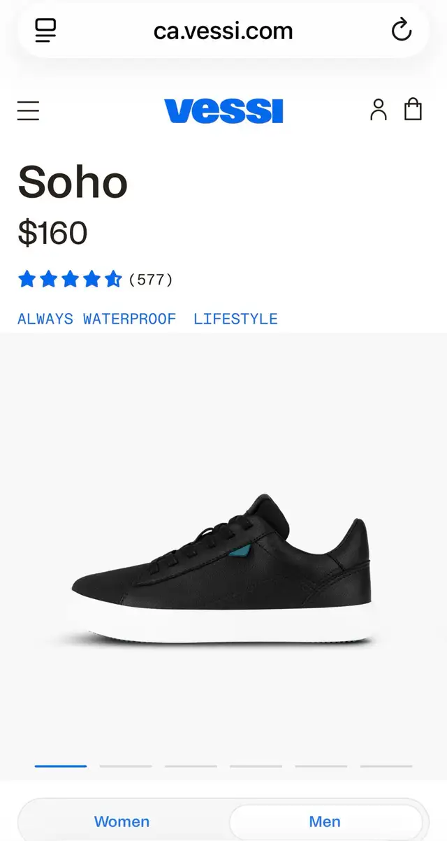 Vessi Soho Men’s Waterproof Sneakers - Size 9 in Men's Shoes in Calgary - Image 10