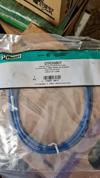 BRAND NEW 5' cat5e patch cords (10 pack), View more