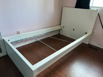 IKEA (White) Twin Bed Frame, Desk and Nightstand., View more