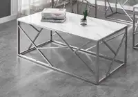 Coffee Table Set White Marble Glass refined living 