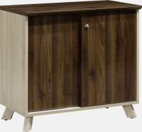 Slick columbia walnut Wooden Sliding Door Storage Cabinet with A