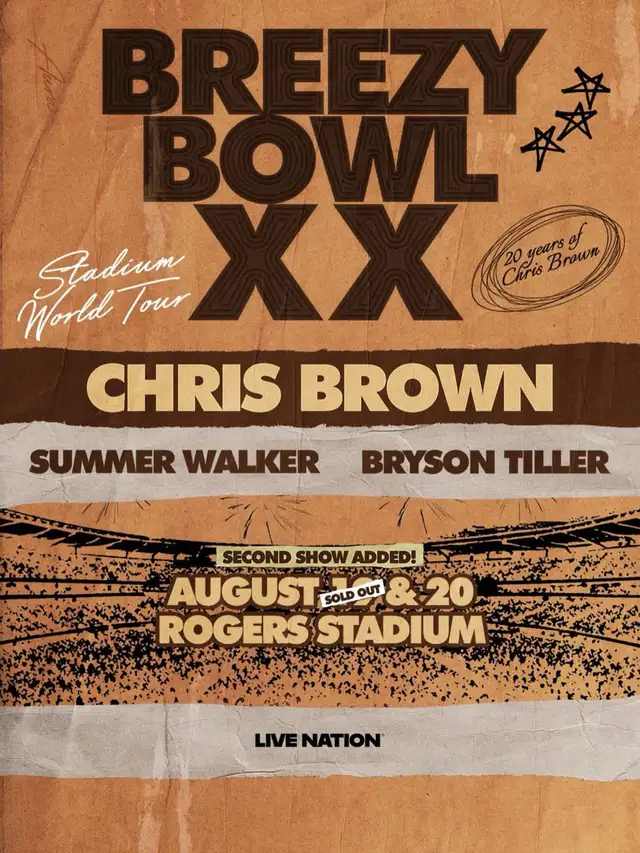 CHRIS BROWN: BREEZY BOWL XX(SOLD OUT) TICKETS (2) SUNDAY 8/19/2563611970223107120