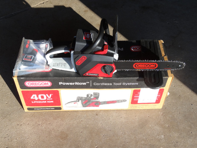 Oregon cordless grass trimmer and chain saw combo in Lawnmowers & Leaf Blowers in Fredericton - Image 2