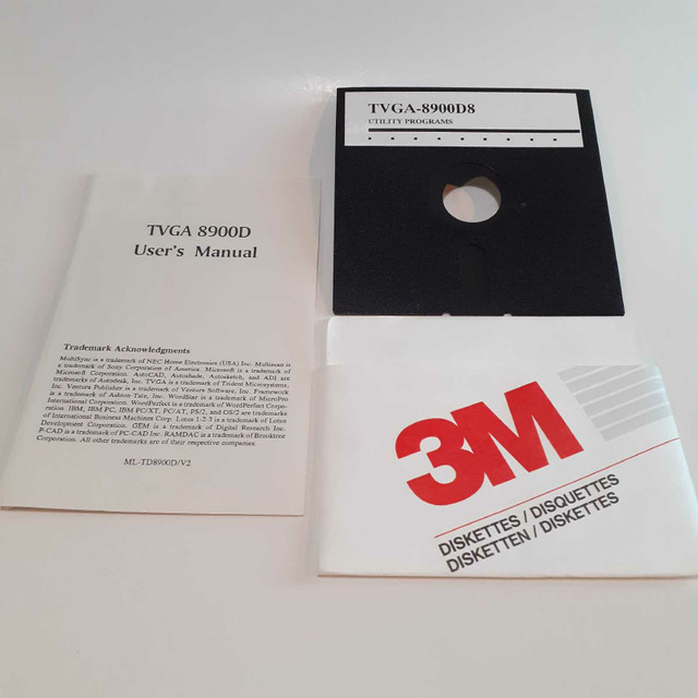 Vintage Trident VGA Card Driver disk and manual! in Software in City of Toronto
