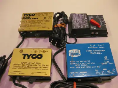 Model train power supplies., View more