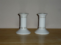 pair of white porcelain Candle Holders .. Excellent Condition
