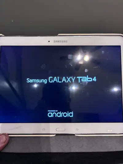 Used Samsung Galaxy Tab 4 tablet. Works well, has nice case to allow it to stand up for watching mov...
