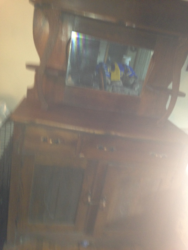 Antique Sideboard with a Mirror in Hutches & Display Cabinets in Kingston - Image 4