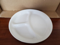 1  Corelle White Divided Dinner Plate