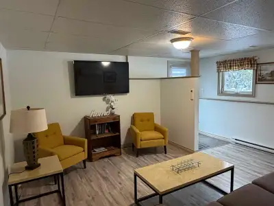 1 bedroom basement apartment, 1 bath, laundry, power, heat and internet included. NO PETS