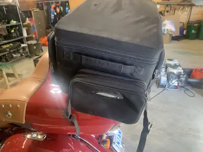 T-Bag with 2 removable Fanny packs, removable insulated liner, acts as a cooler, exterior pockets an...