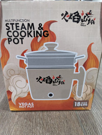 NEW Electric Steam and Cooking Pot great for dorm, small kitchen
