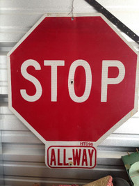 LARGE ALL-WAY STOP SIGN  - PARKER PICKERS -