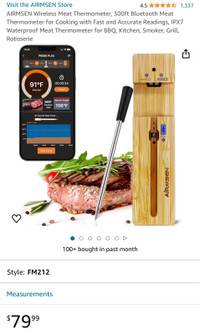 Airmsen Wirless Meat Thermometer 