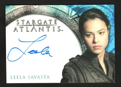 STARGATE HEROES AUTOGRAPH CARD LEELA SAVASTA CAPTAIN ALICIA VEGA, View more