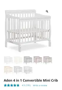  4 in 1 Convertible Mini Crib
