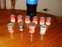 Vintage Miniature Campbell Soup Cans and others from the 1970s