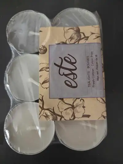Este 8pc Fresh Cotton Scented Tealight Candle Set, View more