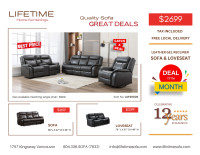 leather gel reclining sofa set with couch and loveseat