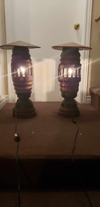 Beautiful unique Teakwood lamps
