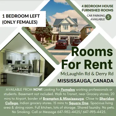 1 BEDROOM FOR RENT AVAILABLE NOW!!
