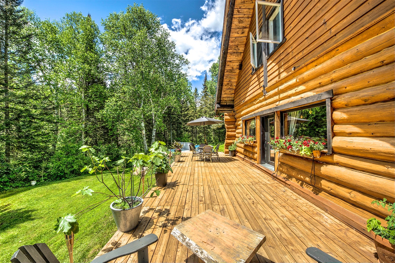chalet en bois rond à saint Donat — photo 3