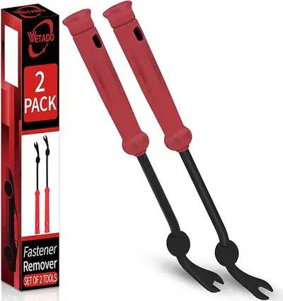 Wetado 2pcs Auto Clip Fastener Remover Pry Tool Set, View more
