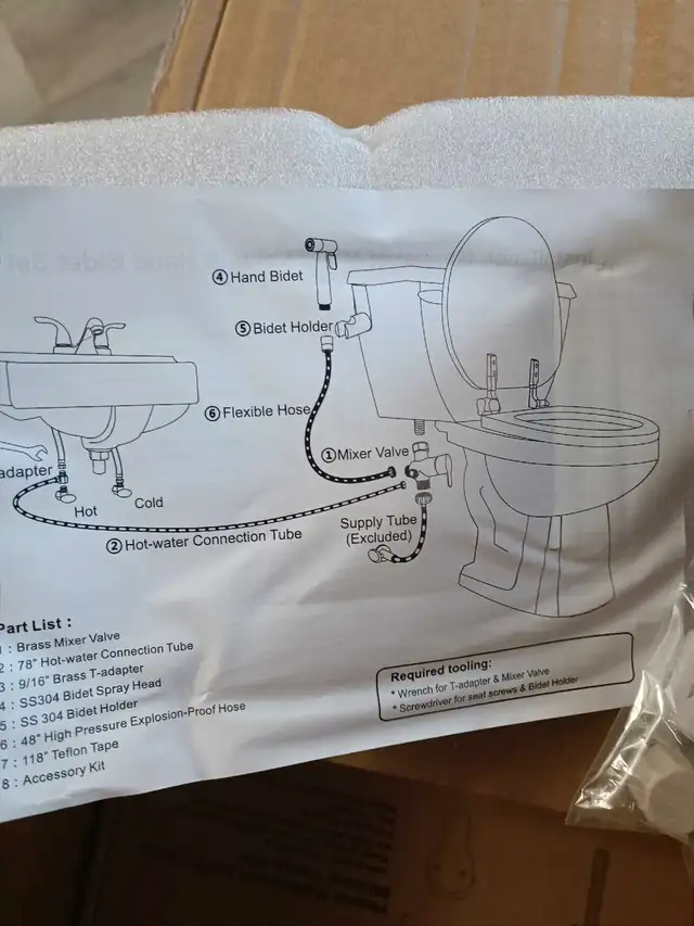 HOT & Cold Mix Warm Water Handheld bidet sprayer.62863739275137122