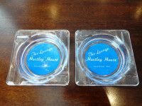 Vintage Pair of The Lounge Hartley Hotel Walkerton Ont. Ashtrays