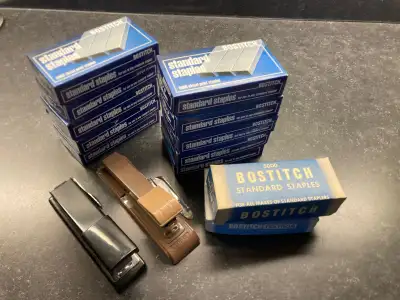 2 Staplers and 12 boxes of staples (Price in Description), View more