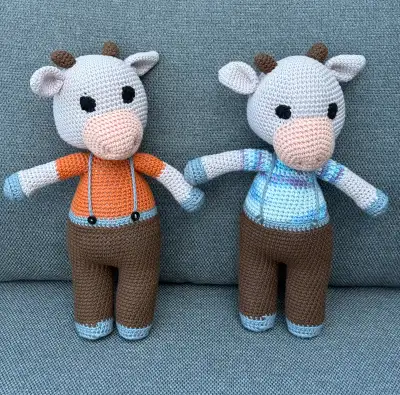 Hand crochet cows, View more