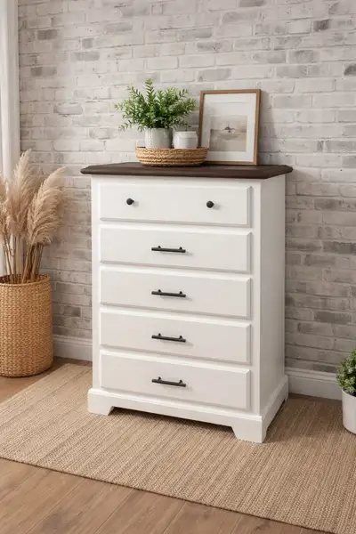beautiful 5 drawer solid wood highboy , View more