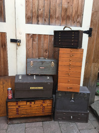 FINE VINTAGE TOOL CHESTS CABINETS TOOLBOXES KENNEDY