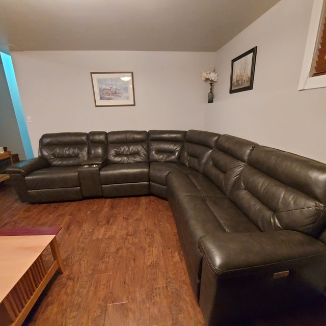 Like New Leather Sectional in Couches & Futons in Kamloops