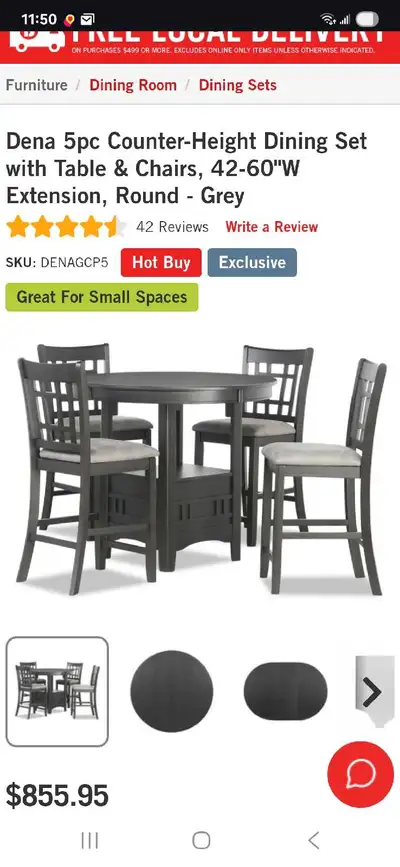 Wood table set. Bar height. Excellent condition., View more
