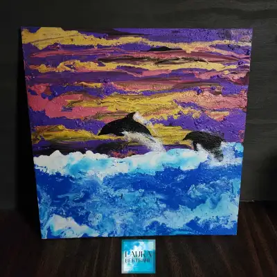 Dolphin Pour Original Artwork, View more