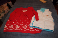 Size 4 reversible vest and heart dress