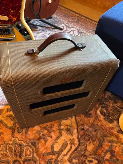 1. 1953 Supro amp. Chicago 51. Original speaker. Sounds great. Really quiet for a 70 year old amp. W...