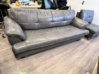 Leather sofa and Chair 