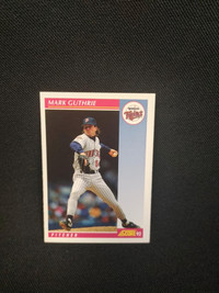 1992 Score92 Mark Gunthrie Pitcher Minnesota Twins Card #164