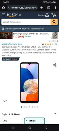 Samsung galaxy A14 