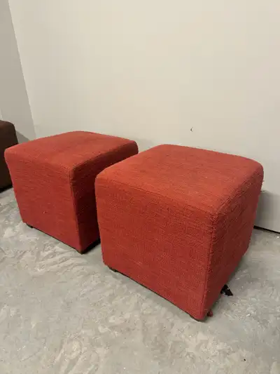 3 Cube Ottomans - Great Flip Project or Ready to Use, View more