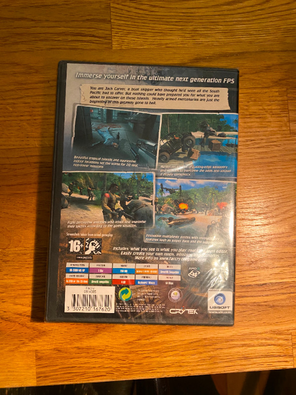Far Cry - PC DVD-ROM (New & Sealed) Crytek/Ubisoft (PEGI 16+) dans Jeux pour PC  à Ville de Montréal - Image 2