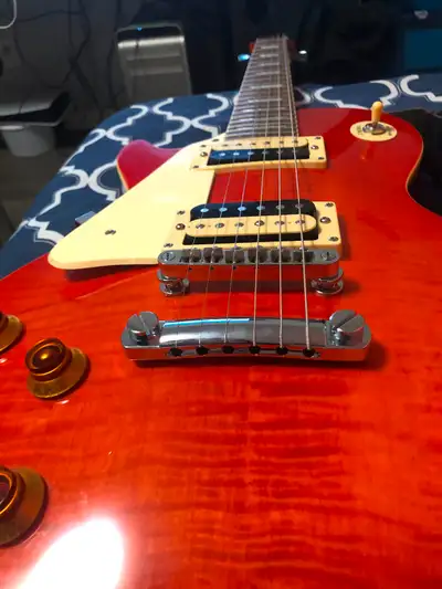 2002 Tokai Love Rock LP Lefty. Bought it to temporarily replace another under repair and now she’s g...