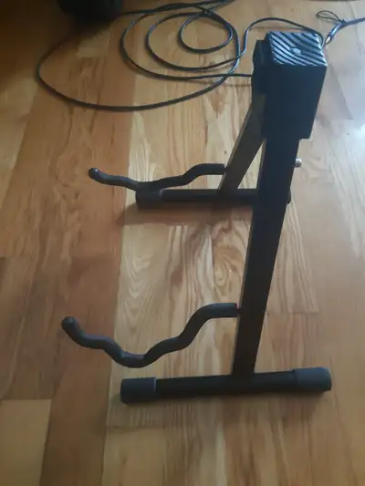 5 Days Left: Floor A-Frame Guitar stand pour double neck! SHIPS!, View more