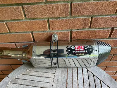 Slip on Yoshimura R77. Taken from a 2012 F800GS. Should fit 2011-2015 F700/F800 GS. Should also fit...
